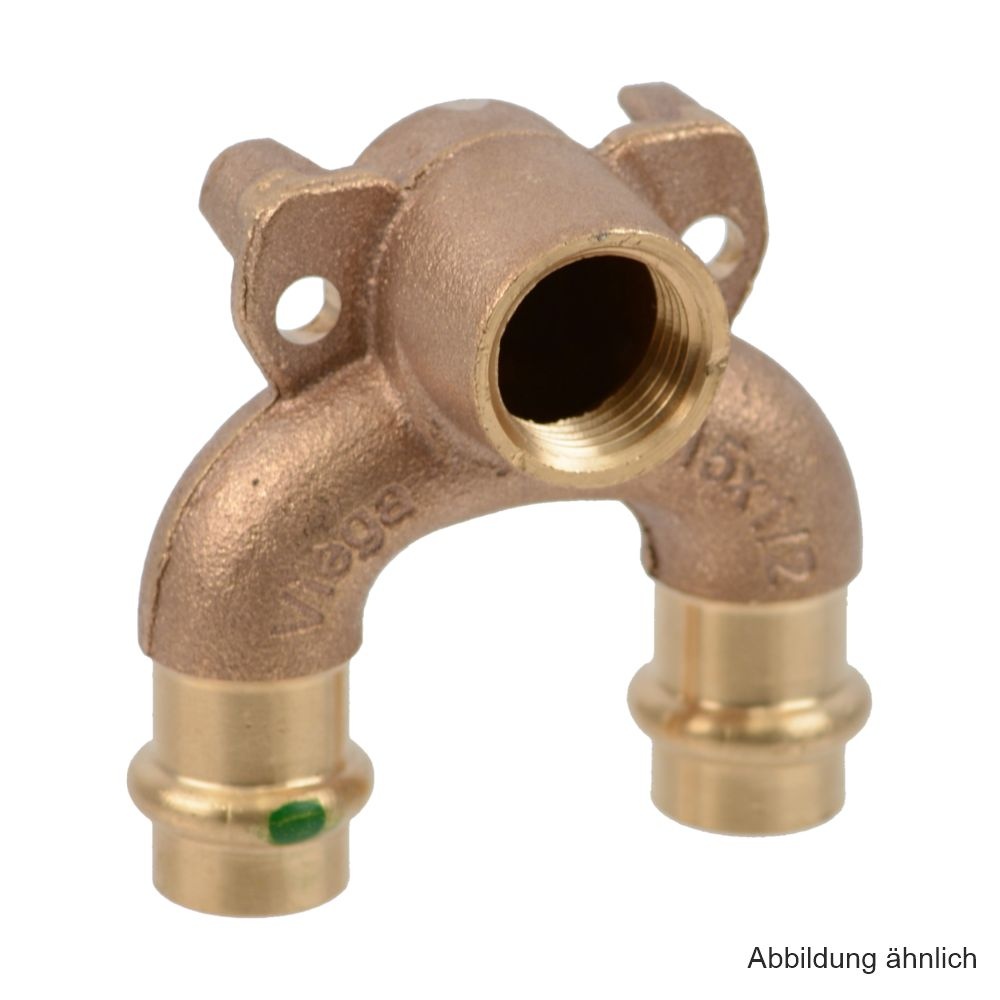 Viega Sanpress-Doppelwandscheibe 2228.7 aus Rotguss, 22 mm x 1/2" x 22